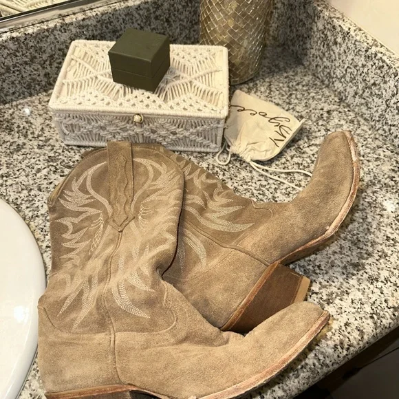 Charmed Tan Suede Cowgirl Boots by Miranda Lambert - Picture 7 of 9